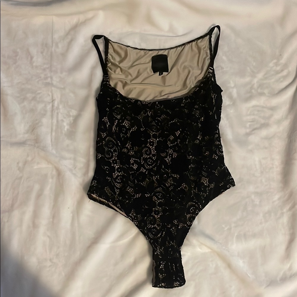 Elegant Black Lace Bodysuit